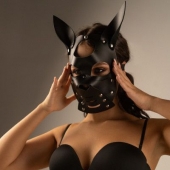 Черная маска  Собака  с ушками - Crazy Handmade - купить с доставкой в Невинномысске