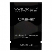 Крем для массажа и мастурбации Wicked Stroking and Massage Creme - 3 мл. - Wicked - купить с доставкой в Невинномысске