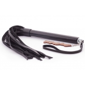 Черная кожаная плеть  Индиго  - 50 см. - Crazy Handmade - купить с доставкой в Невинномысске