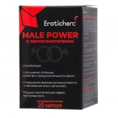 Капсулы для мужчин Erotichard male power с пантогематогеном - 20 капсул (0,370 гр.) - Erotic Hard - купить с доставкой в Невинномысске