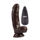 Коричневый вибратор-реалистик 6.9 Stud Realistic Dildo - 17,5 см. - CNT