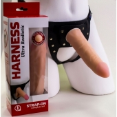 Страпон Харнесс из трусиков и насадки-фаллоса - 17,5 см. - LOVETOY (А-Полимер) - купить с доставкой в Невинномысске