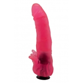 Розовая насадка для страпона с клиторальными лепестками - 18,5 см. - LOVETOY (А-Полимер) - купить с доставкой в Невинномысске