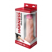 Страпон системы Харнесс: трусики с плугом и реалистичная насадка - 17,5 см. - LOVETOY (А-Полимер) - купить с доставкой в Невинномысске