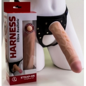 Насадка-фаллос в комплекте с трусиками Harness - 21,6 см. - LOVETOY (А-Полимер) - купить с доставкой в Невинномысске