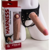 Реалистичный страпон Harness из трусиков и насадки-фаллоса - 18,5 см. - LOVETOY (А-Полимер) - купить с доставкой в Невинномысске