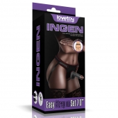 Женский темнокожий страпон Easy Strapon Set 7 Inch - 18 см. - Lovetoy - купить с доставкой в Невинномысске