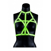 Портупея Bra Harness с неоновым эффектом - размер L-XL - Shots Media BV - купить с доставкой в Невинномысске