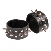 Чёрные напульсники с шипами и заклепками - Sitabella - купить с доставкой в Невинномысске