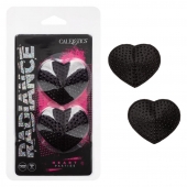 Черные пэстисы в форме сердечек Heart Pasties - California Exotic Novelties - купить с доставкой в Невинномысске