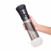 Черная автоматическая вакуумная помпа Pink Vibe с 2 уплотнительными кольцами - Pink Vibe - в Невинномысске купить с доставкой