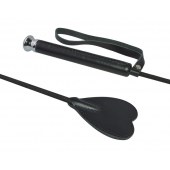 Чёрный стек с шлепком-сердечком - 70 см. - Sitabella - купить с доставкой в Невинномысске