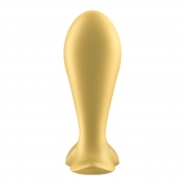 Золотистый анальный вибростимулятор Intensity Plug - Satisfyer - в Невинномысске купить с доставкой
