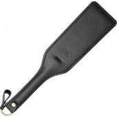 Черная кожаная шлепалка SitaBlack - 30 см. - Sitabella - купить с доставкой в Невинномысске