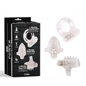 Набор из 3 прозрачных эрекционных колец с вибрацией Teasers Ring Kit - Chisa - в Невинномысске купить с доставкой