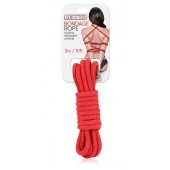 Красная хлопковая веревка для связывания - 3 м. - Lux Fetish - купить с доставкой в Невинномысске