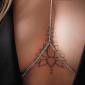 Оригинальная серебристая цепочка на грудь - Сима-Ленд купить с доставкой