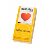 Презервативы с колечками и пупырышками Masculan Ribbed+Dotted - 10 шт. - Masculan - купить с доставкой в Невинномысске