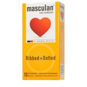 Презервативы с колечками и пупырышками Masculan Ribbed+Dotted - 10 шт. - Masculan - купить с доставкой в Невинномысске