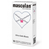 Ультрапрочные презервативы Masculan Ultra Safe Black - 10 шт. - Masculan - купить с доставкой в Невинномысске