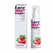 Съедобное согревающее массажное масло Love Me Tender Strawberry с ароматом клубники - 100 мл. - Love to Love - купить с доставкой в Невинномысске