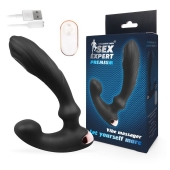 Черный вибромассажер простаты Sex Expert - 14,5 см. - Sex Expert - в Невинномысске купить с доставкой