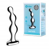 Стальной анальный фаллоимитатор для простаты Stainless Steel Anal Beads - 13 см. - b-Vibe - в Невинномысске купить с доставкой