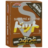 Презервативы Sagami Xtreme FEEL UP с точечной текстурой и линиями прилегания - 3 шт. - Sagami - купить с доставкой в Невинномысске
