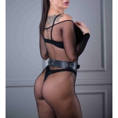 Черный кожаный пояс Sex Game - БДСМ Арсенал - купить с доставкой в Невинномысске