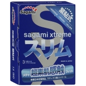 Розовые презервативы Sagami Xtreme FEEL FIT 3D - 3 шт. - Sagami - купить с доставкой в Невинномысске