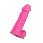 Розовая свеча в форме пениса - 13 см. - Pecado - купить с доставкой в Невинномысске