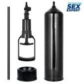 Черная вакуумная помпа с уплотнительной насадкой - Sex Expert - в Невинномысске купить с доставкой