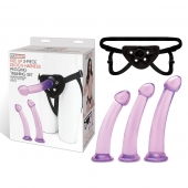 Тренировочный набор с тремя насадками Pegging Training Set - Lux Fetish - купить с доставкой в Невинномысске