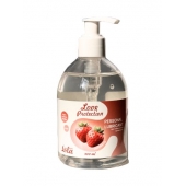 Лубрикант на водной снове Love Protection Strawberry с ароматом клубники - 300 мл. - Lola Games - купить с доставкой в Невинномысске