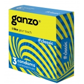 Классические презервативы с обильной смазкой Ganzo Classic - 3 шт. - Ganzo - купить с доставкой в Невинномысске