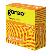 Ароматизированные презервативы Ganzo Juice - 3 шт. - Ganzo - купить с доставкой в Невинномысске