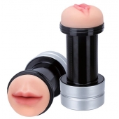 Двусторонний мастурбатор REALSTUFF 2 IN 1 HUMMER MOUTH   VAGINA - ротик и вагина - Dream Toys - в Невинномысске купить с доставкой