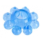 Голубая гелевая насадка-цветок - Toyfa Basic - в Невинномысске купить с доставкой