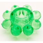 Зеленое эрекционное кольцо-цветок - Toyfa Basic - в Невинномысске купить с доставкой