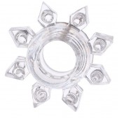 Прозрачное гелевое эрекционное кольцо-звезда - Toyfa Basic - в Невинномысске купить с доставкой