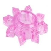 Розовое гелевое эрекционное кольцо-звезда - Toyfa Basic - в Невинномысске купить с доставкой