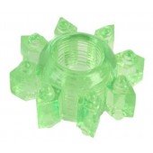 Зеленое эрекционное кольцо-звезда - Toyfa Basic - в Невинномысске купить с доставкой