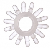 Прозрачное гелевое эрекционное кольцо с шипиками - Toyfa Basic - в Невинномысске купить с доставкой