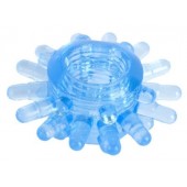 Голубая гелевая насадка с шипиками - Toyfa Basic - в Невинномысске купить с доставкой