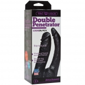 Черная насадка-фаллоимитатор для двойной стимуляции Double Penetrator - 16 см. - Doc Johnson - купить с доставкой в Невинномысске