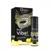 Съедобный жидкий вибратор Dual Vibe! со вкусом лимонного джина с тоником - 15 мл. - ORGIE - купить с доставкой в Невинномысске