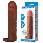 Коричневая насадка на пенис Gerd - 19,5 см. - Baile - в Невинномысске купить с доставкой