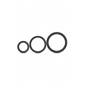 Набор из 3 черных эрекционных колец Cock Ring Set - Blush Novelties - в Невинномысске купить с доставкой