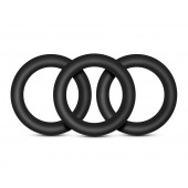 Набор из 3 черных эрекционных колец Black Small Penis Rings - Blush Novelties - в Невинномысске купить с доставкой