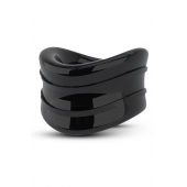 Черное эрекционное кольцо на мошонку Beef Ball Stretcher Snug - Blush Novelties - в Невинномысске купить с доставкой